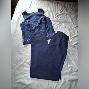 Women's Lisa Jo Navy Blue Floral Pantsuit